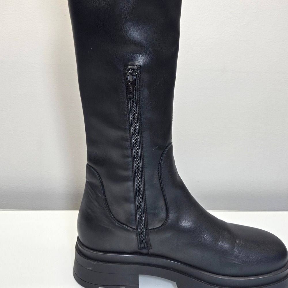 Sister‎ x Soeur Gwen Over The Knee Boots EU 40 US 10 Stretch Leather Lug Sole - Picture 11 of 13